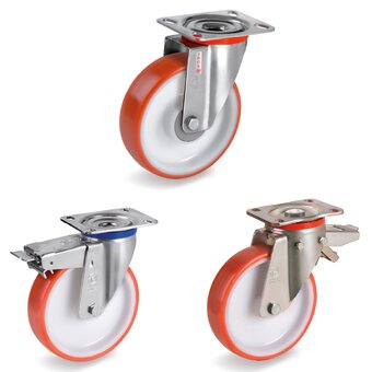 Thermoplastic polyurethane castors